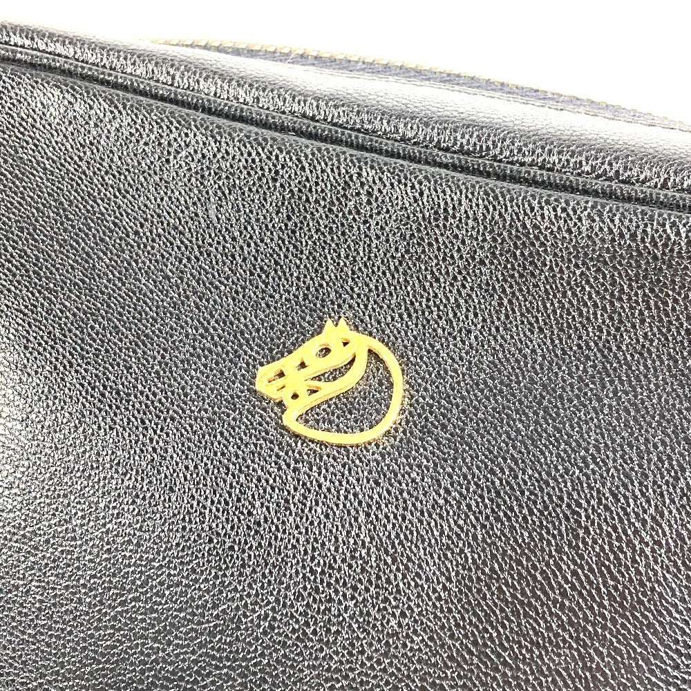 Hermes Vintage Jockey Horse Cheval Bag Crossbody Pochette Bahu Beg Kulit Unisex Hitam