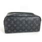 LOUIS VUITTON M46354 Monogram Eclipse Dop Kit Clutch Bag with Handle Bag Pouch Second Bag Monogram Eclipse Canvas Men's Black