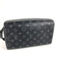 LOUIS VUITTON M46354 Monogram Eclipse Dop Kit Clutch Bag with Handle Bag Pouch Second Bag Monogram Eclipse Canvas Men's Black