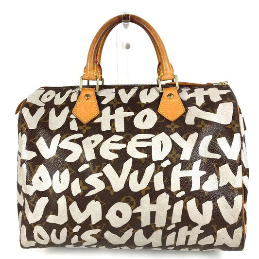 LOUIS VUITTON M92195 Monogram Graffiti Speedy 30 Mini Boston Bag Bolso Bolso Monogram Graffiti Canvas Mujer Marrón