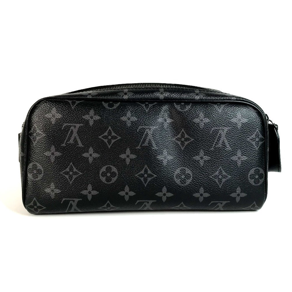 루이비통 M46354 모노그램 이클립스 Dop 키트 클러치 백 핸들 백 파우치 세컨드 백 캔버스 남성용 블랙