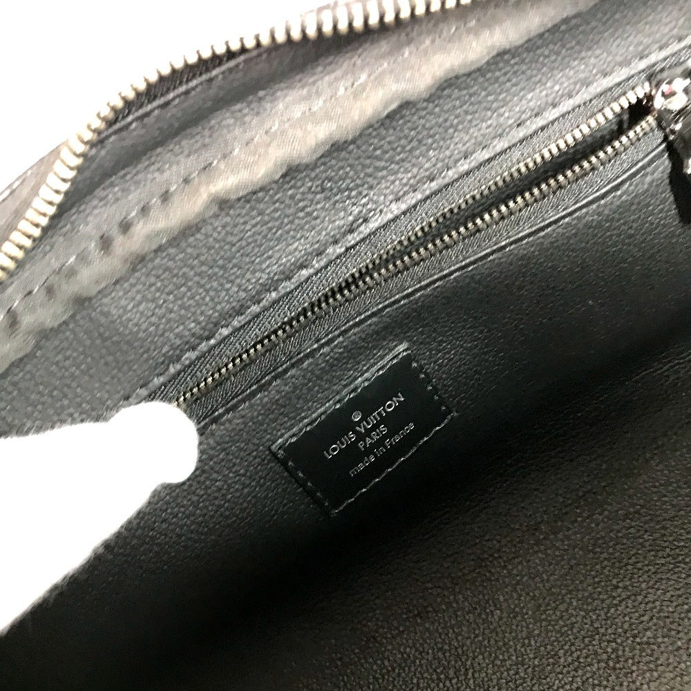 루이비통 M46354 모노그램 이클립스 Dop 키트 클러치 백 핸들 백 파우치 세컨드 백 캔버스 남성용 블랙