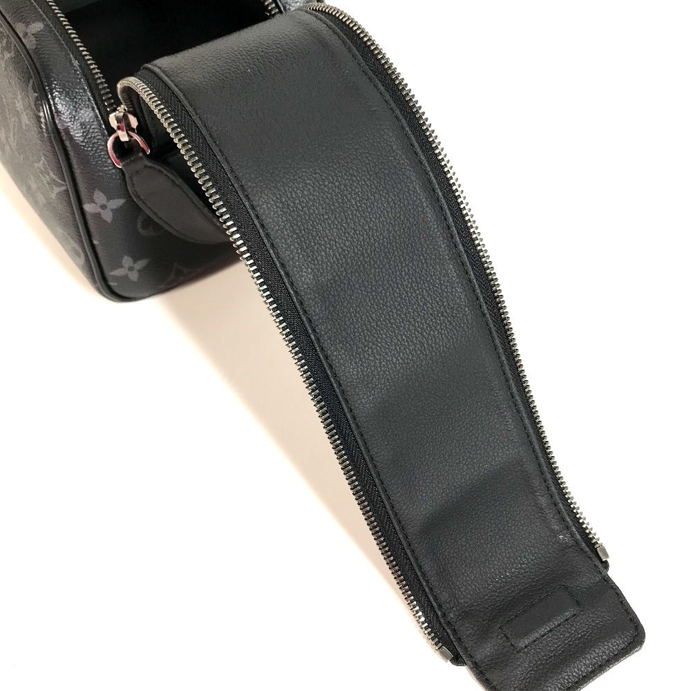 루이비통 M46354 모노그램 이클립스 Dop 키트 클러치 백 핸들 백 파우치 세컨드 백 캔버스 남성용 블랙