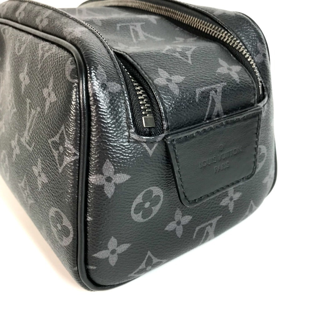루이비통 M46354 모노그램 이클립스 Dop 키트 클러치 백 핸들 백 파우치 세컨드 백 캔버스 남성용 블랙