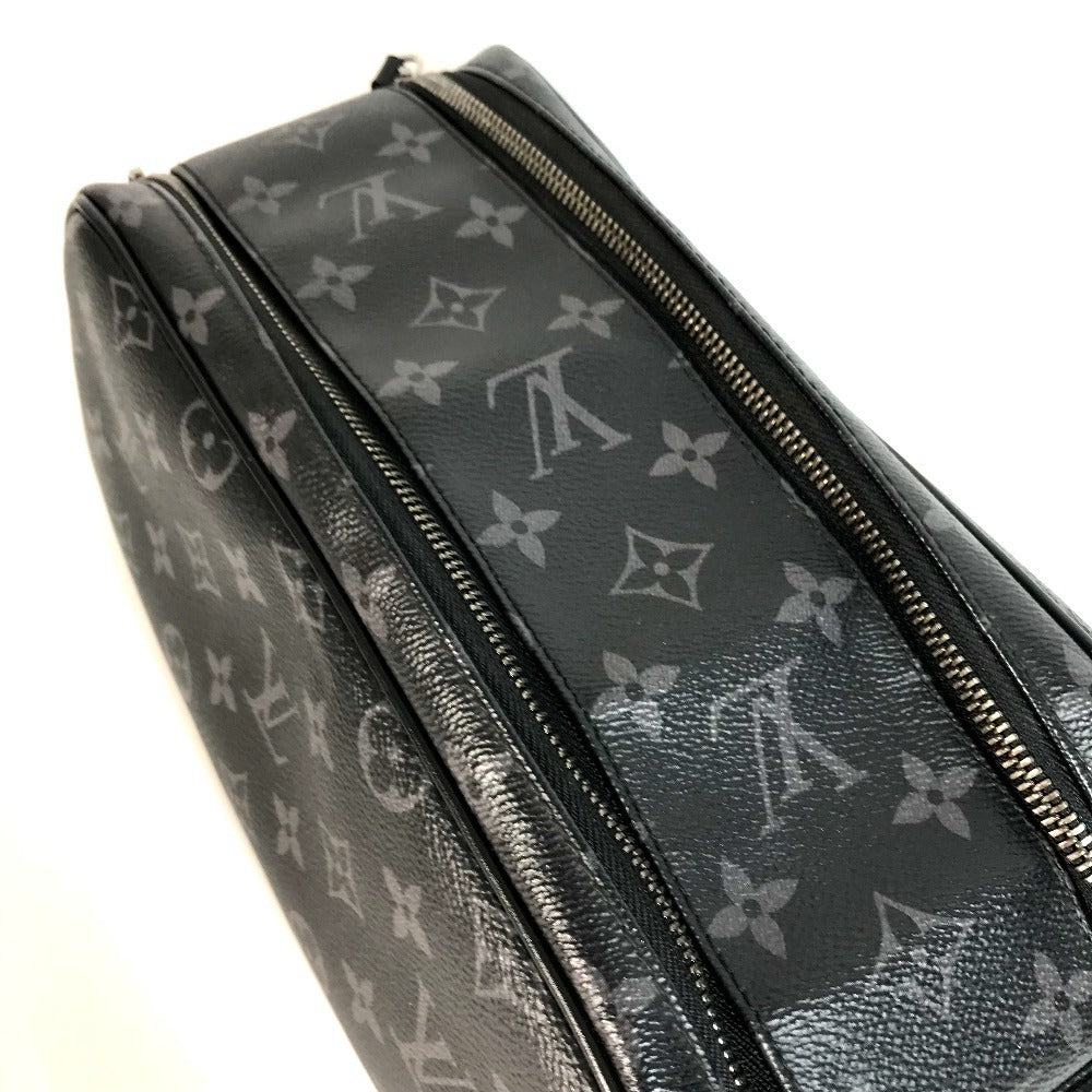 루이비통 M46354 모노그램 이클립스 Dop 키트 클러치 백 핸들 백 파우치 세컨드 백 캔버스 남성용 블랙