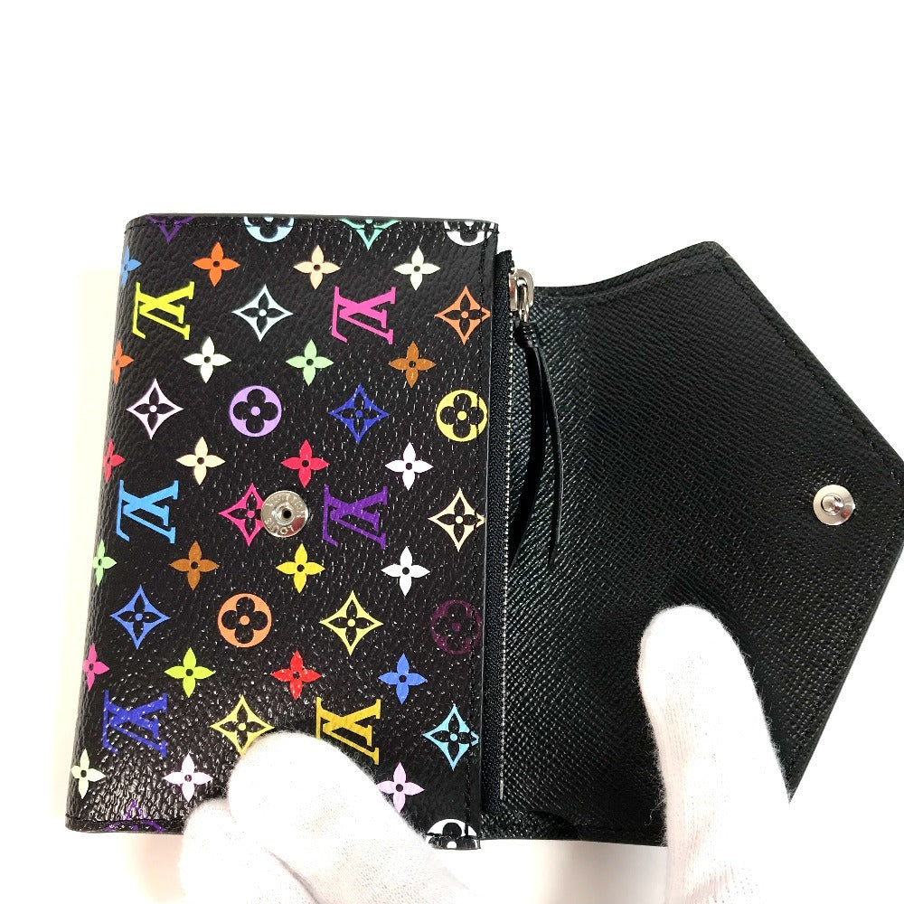 LOUIS VUITTON M14163 モノグラムマルチカラー 村上隆 LV×TM ポルトフォイユ･ヴィクトリーヌ コンパクトウォレット 財布 3つ折り財布 モノグラムマルチカラーキャンバス ユニセックス ノワール ブラック