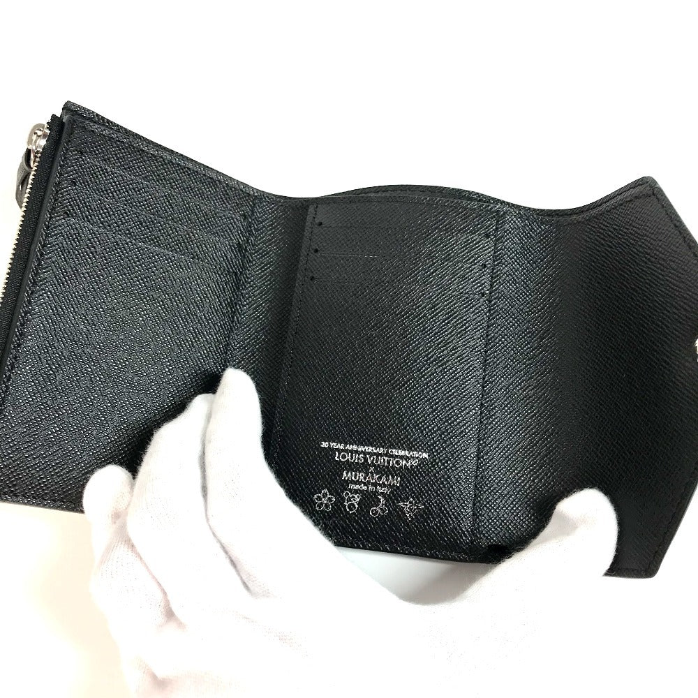 LOUIS VUITTON M14163 モノグラムマルチカラー 村上隆 LV×TM ポルトフォイユ･ヴィクトリーヌ コンパクトウォレット 財布 3つ折り財布 モノグラムマルチカラーキャンバス ユニセックス ノワール ブラック