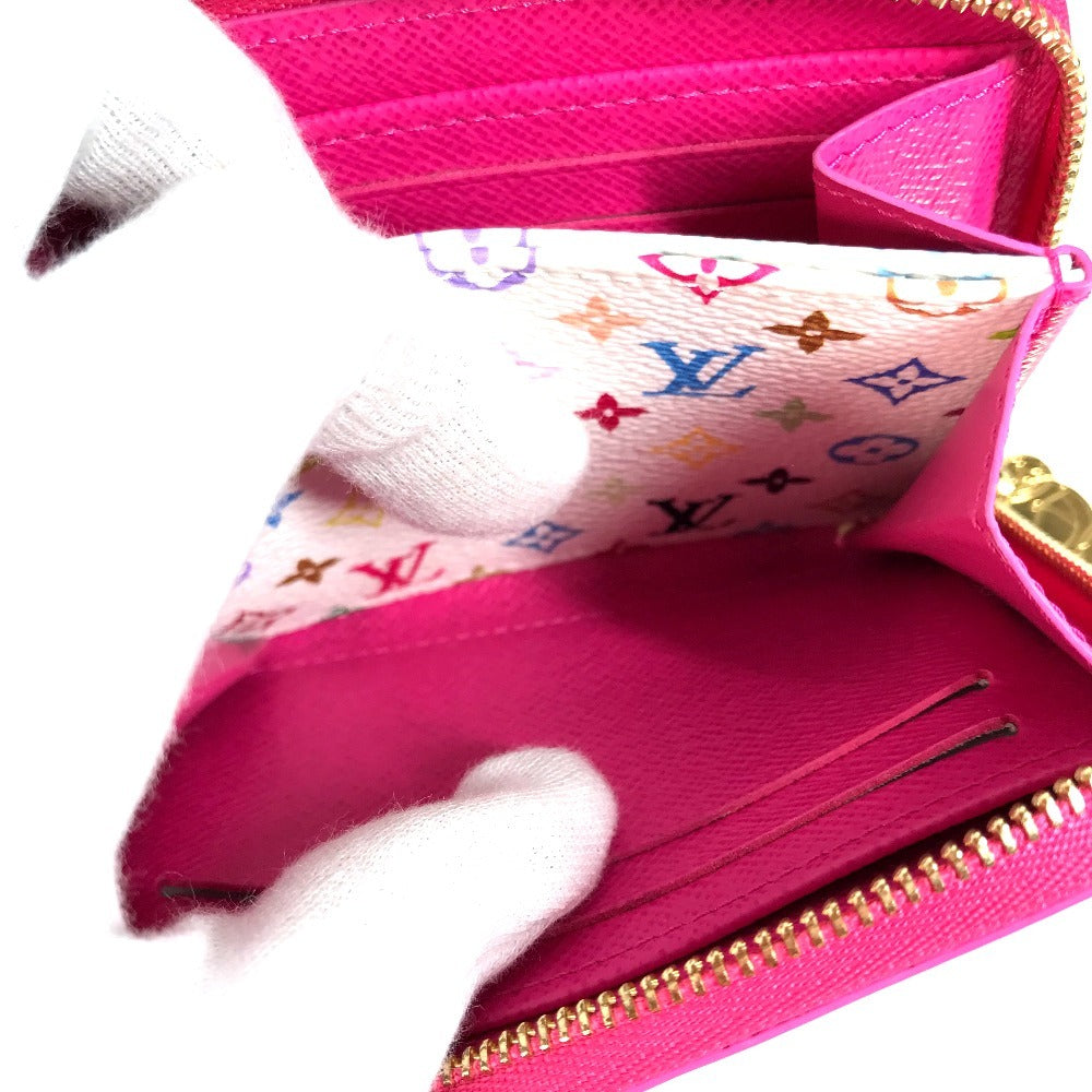 LOUIS VUITTON M14144 Japan Limited Epi Takashi Murakami LV × TM Monedero Zippy Monedero Monedero Monedero con cremallera redonda Monedero Epi Cuero Damas Lindo Rosa Rosa