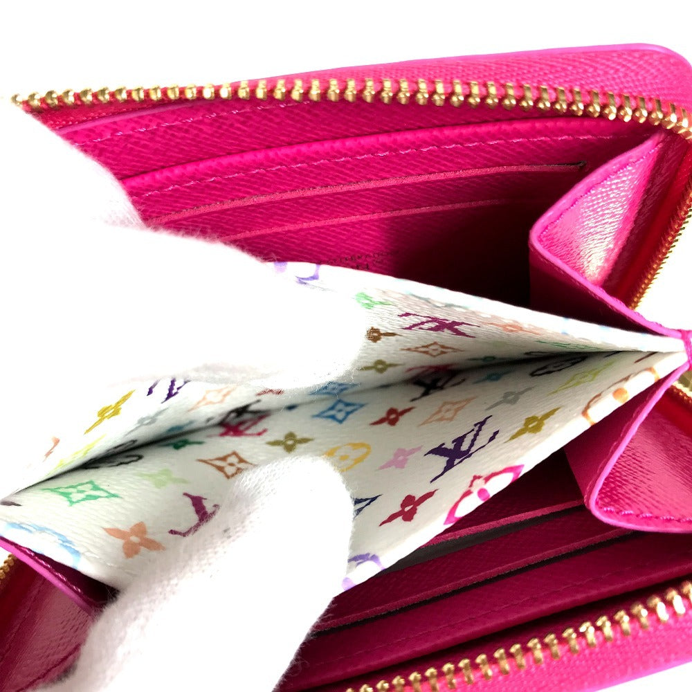 LOUIS VUITTON M14144 Japan Limited Epi Takashi Murakami LV × TM Monedero Zippy Monedero Monedero Monedero con cremallera redonda Monedero Epi Cuero Damas Lindo Rosa Rosa