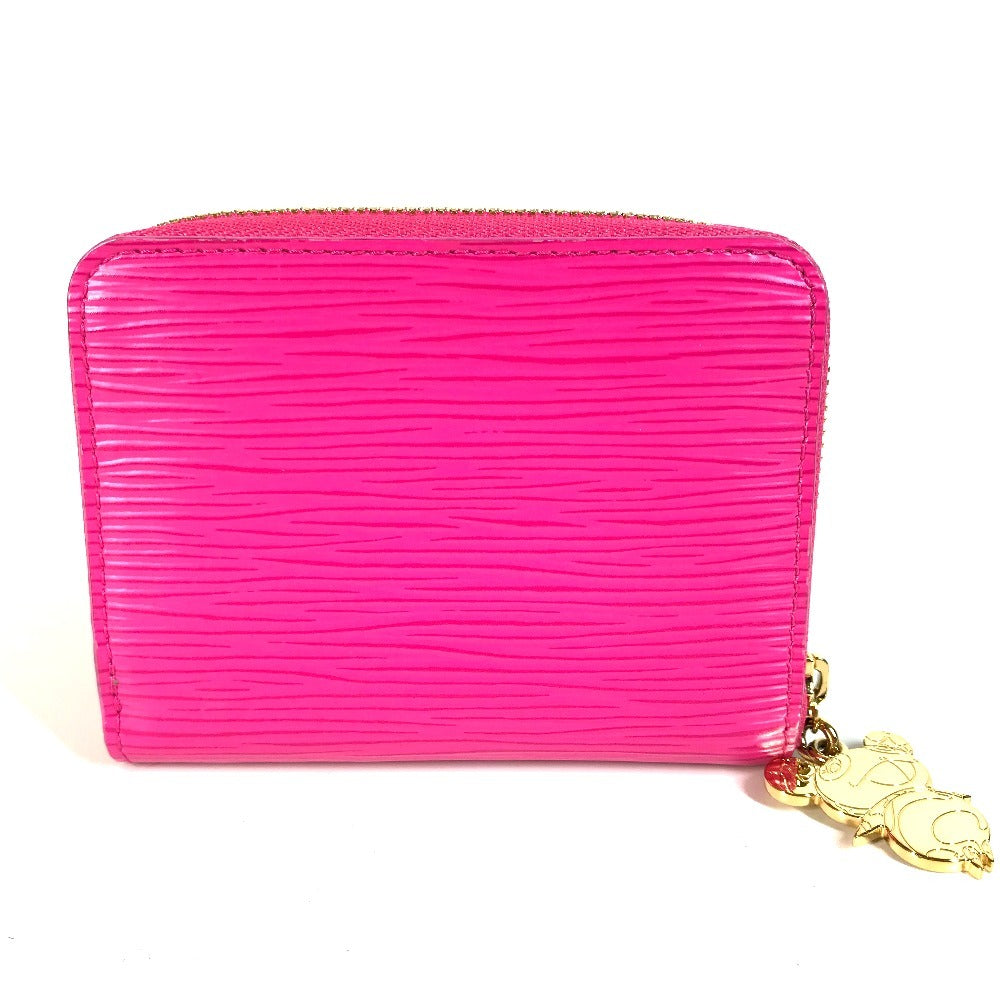 LOUIS VUITTON M14144 Japan Limited Epi Takashi Murakami LV × TM Monedero Zippy Monedero Monedero Monedero con cremallera redonda Monedero Epi Cuero Damas Lindo Rosa Rosa