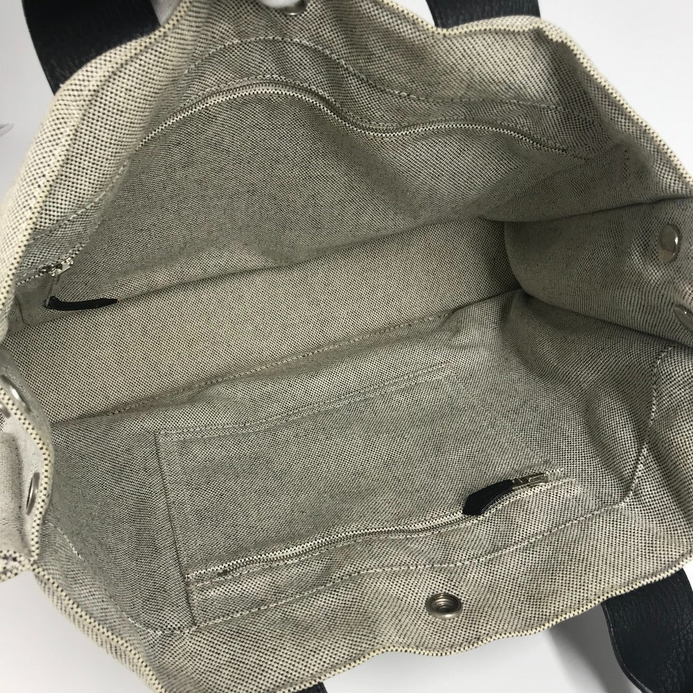 HERMES SACUANO MM SACUANO MM Bolso Tote Bolso Bolso Toile Ash Unisex Negro