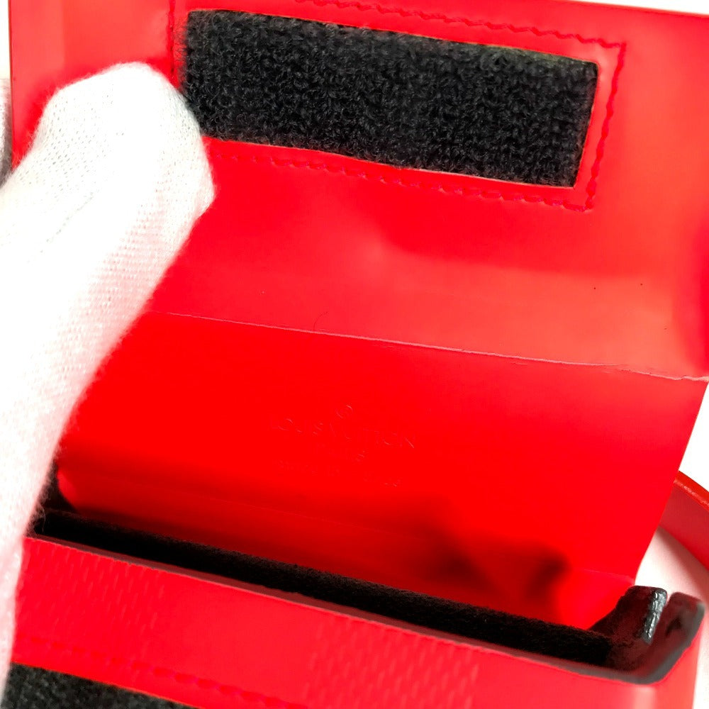 LOUIS VUITTON M92160 Damier Glace Marty Bag Pochette Crossbody Flap Shoulder Bag Damier Glace Leather Unisex Coral Red Series