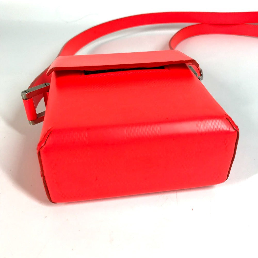 LOUIS VUITTON M92160 Damier Glace Marty Bag Pochette Crossbody Flap Shoulder Bag Damier Glace Leather Unisex Coral Red Series