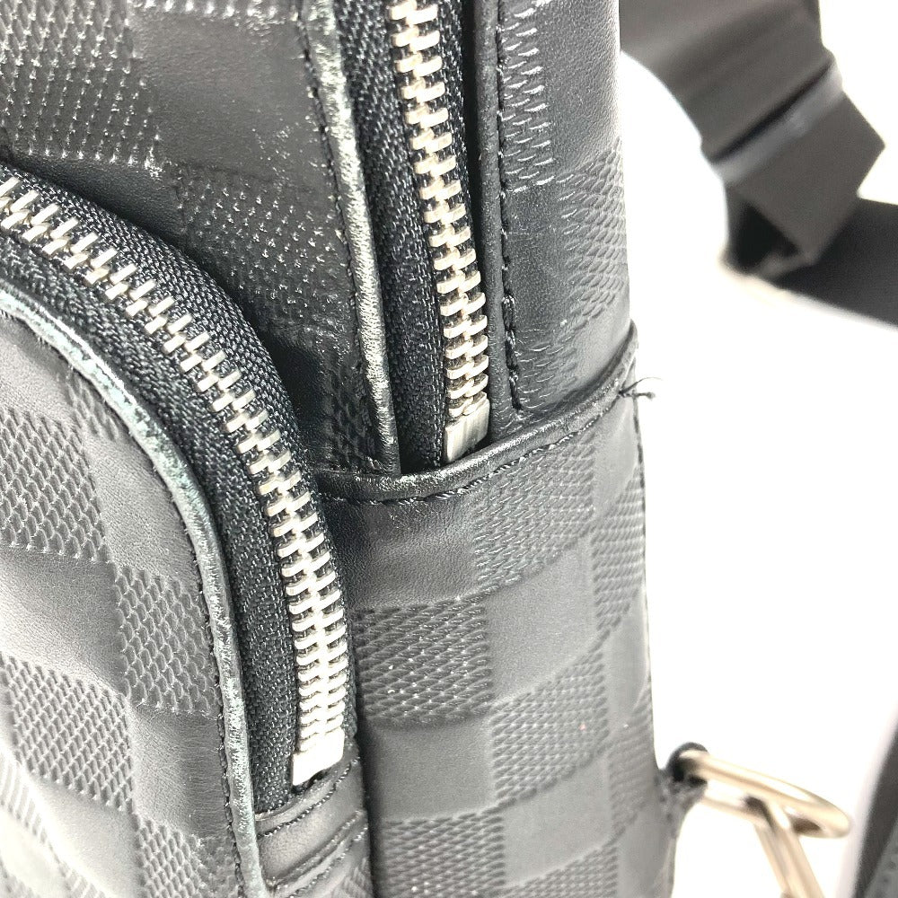 LOUIS VUITTON N41720 Damier Infini Avenue Sling Bag Bag Crossbody Shoulder Bag Body Bag Damier Infini Leather Men's Onyx Black