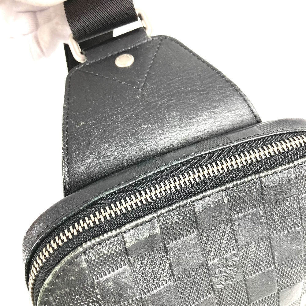 LOUIS VUITTON N41720 Damier Infini Avenue Sling Bag Bag Crossbody Shoulder Bag Body Bag Damier Infini Leather Men's Onyx Black