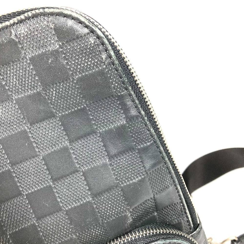 LOUIS VUITTON N41720 Damier Infini Avenue Sling Bag Bag Crossbody Shoulder Bag Body Bag Damier Infini Leather Men's Onyx Black