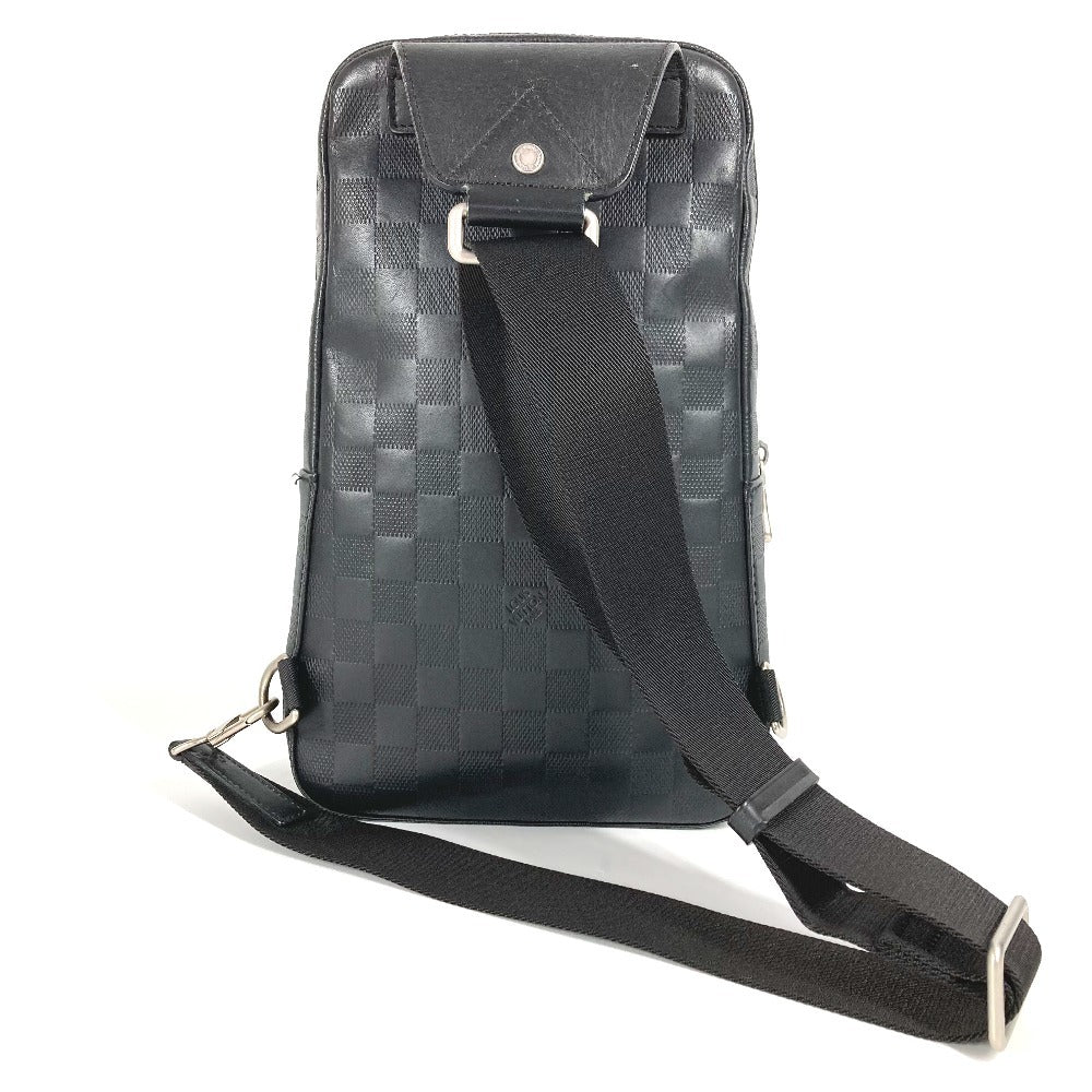 LOUIS VUITTON N41720 Damier Infini Avenue Sling Bag Bag Crossbody Shoulder Bag Body Bag Damier Infini Leather Men's Onyx Black