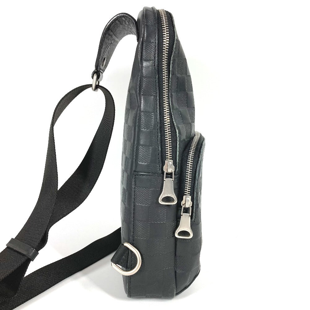 LOUIS VUITTON N41720 Damier Infini Avenue Sling Bag Bag Crossbody Shoulder Bag Body Bag Damier Infini Leather Men's Onyx Black