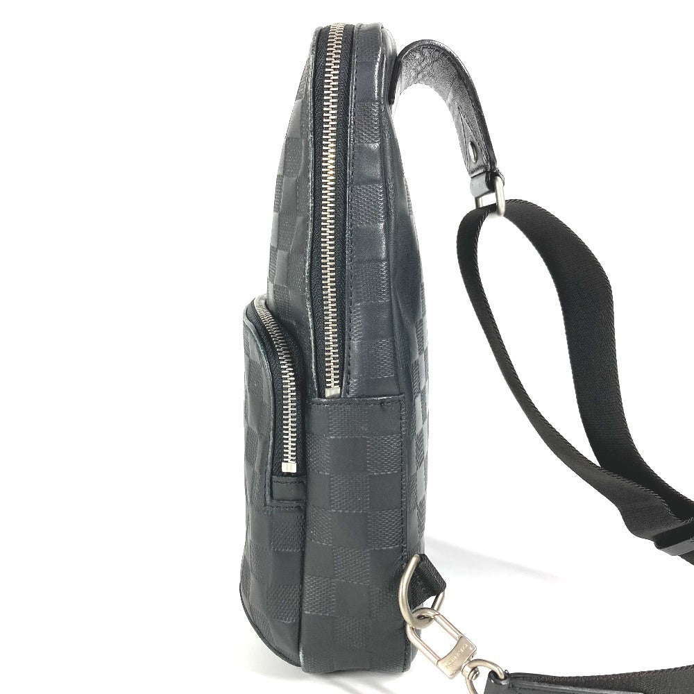 LOUIS VUITTON N41720 Damier Infini Avenue Sling Bag Bag Crossbody Shoulder Bag Body Bag Damier Infini Leather Men's Onyx Black