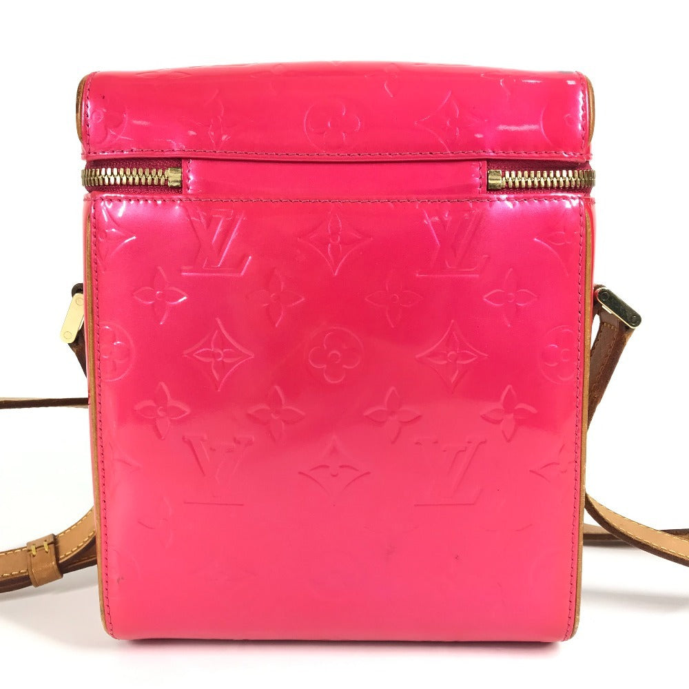 Louis vuitton m91259 monogram vernis sullivan beg menegak pochette crossbody bahu beg monogram vernis kanvas wanita merah jambu merah jambu merah jambu