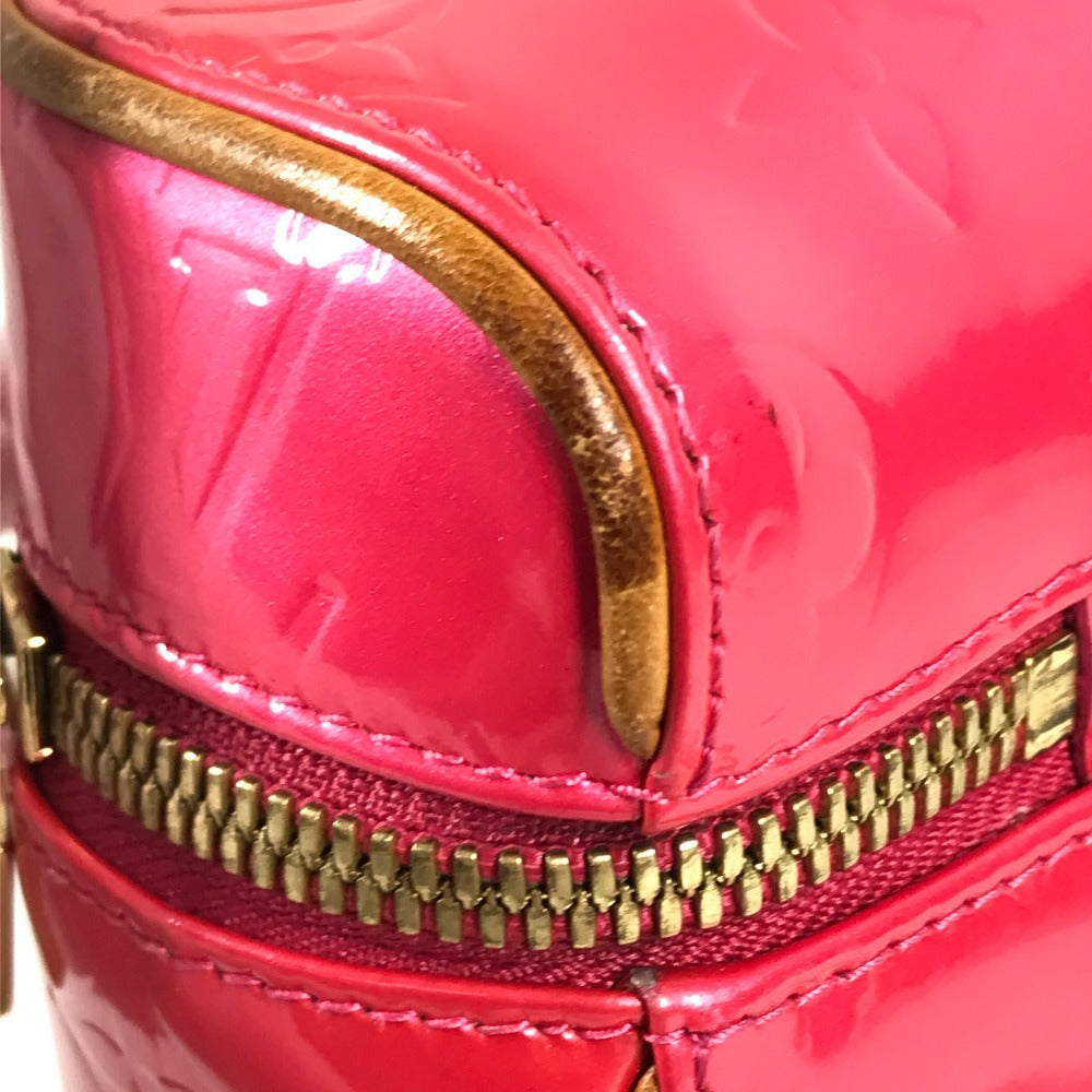 Louis vuitton m91259 monogram vernis sullivan beg menegak pochette crossbody bahu beg monogram vernis kanvas wanita merah jambu merah jambu merah jambu