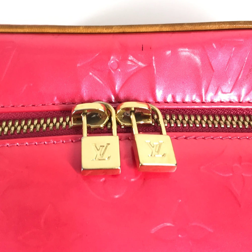 Louis vuitton m91259 monogram vernis sullivan beg menegak pochette crossbody bahu beg monogram vernis kanvas wanita merah jambu merah jambu merah jambu