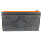 LOUIS VUITTON M80827 Virgil Abloh Monogram Seal Coin Card Holder Wallet Coin Purse Coin Case Leather Unisex Black