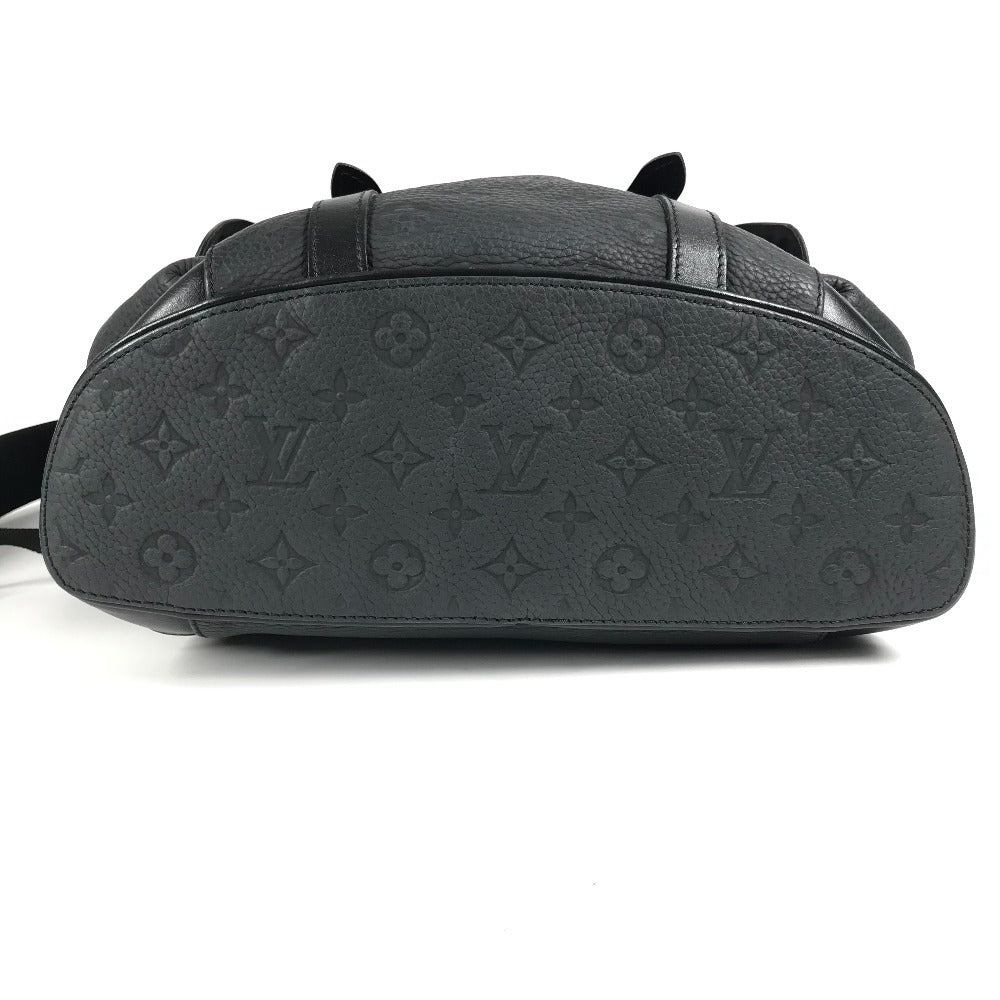 LOUIS VUITTON M55699 Taurillon Monogram Christopher MM Christopher MM Bag Backpack Rucksack Taurillon Leather Unisex Noir Black