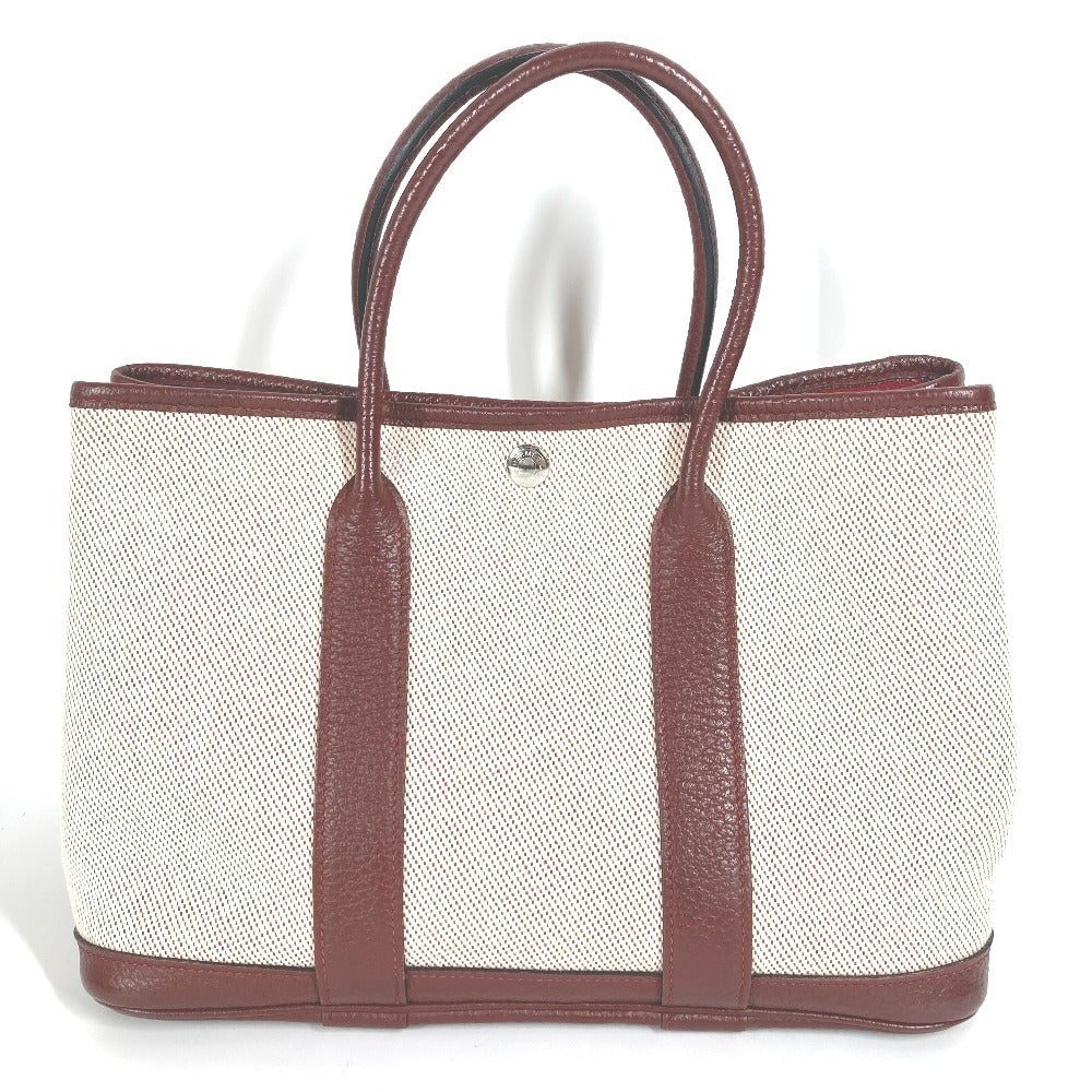 HERMES ガーデンパーティTPM ガーデンパーティ TPM カバン トートバッグ ハンドバッグ トワルアッシュ レディース ワインレッド