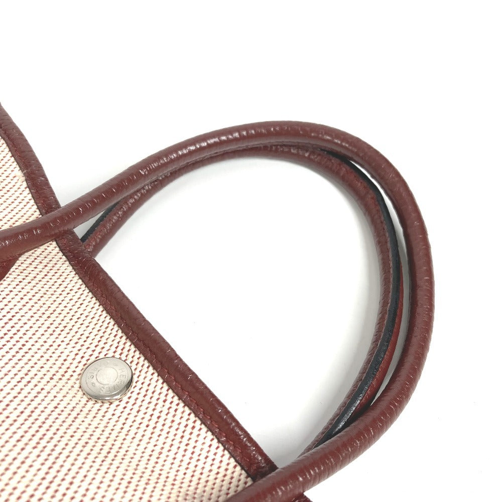 HERMES ガーデンパーティTPM ガーデンパーティ TPM カバン トートバッグ ハンドバッグ トワルアッシュ レディース ワインレッド