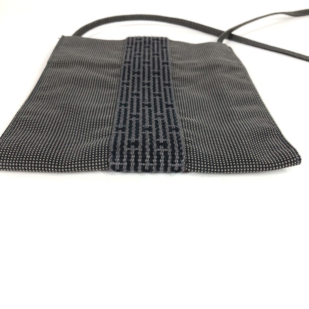 HERMES エールライン ポーチ ポシェット 斜め掛け ショルダーバッグ ポリエステル ユニセックス グレー