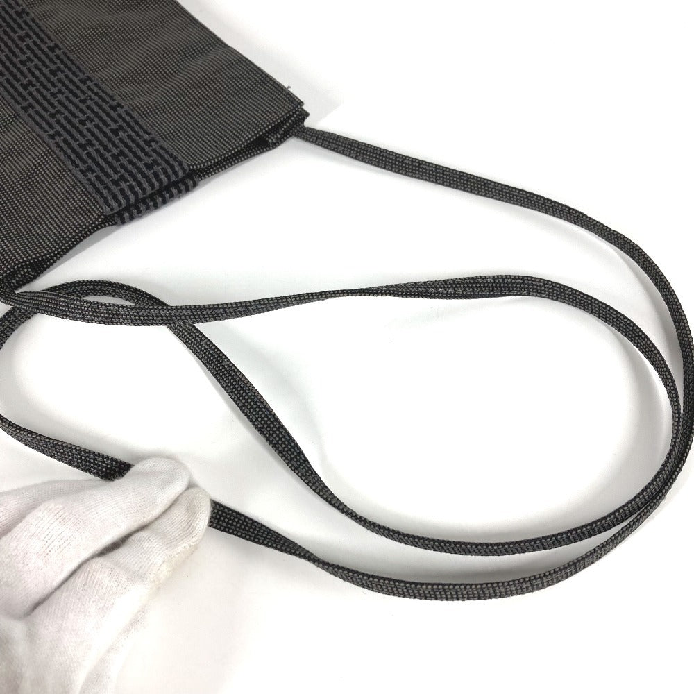 HERMES エールライン ポーチ ポシェット 斜め掛け ショルダーバッグ ポリエステル ユニセックス グレー