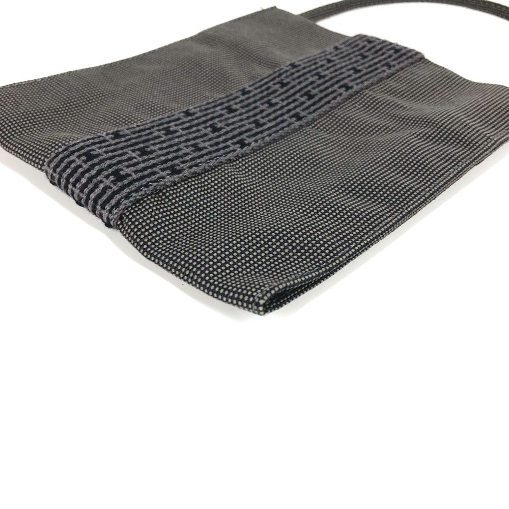 HERMES エールライン ポーチ ポシェット 斜め掛け ショルダーバッグ ポリエステル ユニセックス グレー