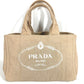 PRADA B1877B Canapa Bag Tote Bag Shoulder Bag Shoulder Handbag Canvas Unisex Beige