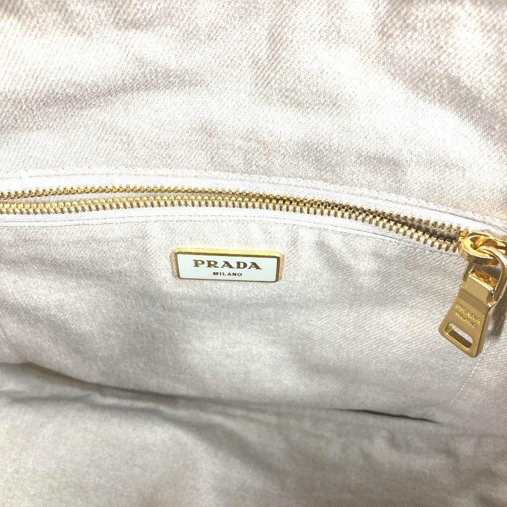 PRADA B1877B Canapa Bag Tote Bag Shoulder Bag Shoulder Handbag Canvas Unisex Beige