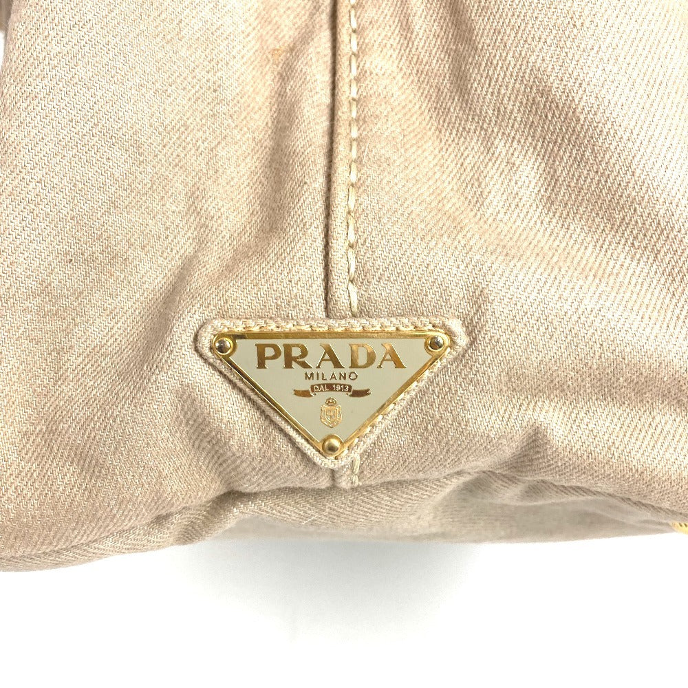 PRADA B1877B Canapa Bag Tote Bag Shoulder Bag Shoulder Handbag Canvas Unisex Beige