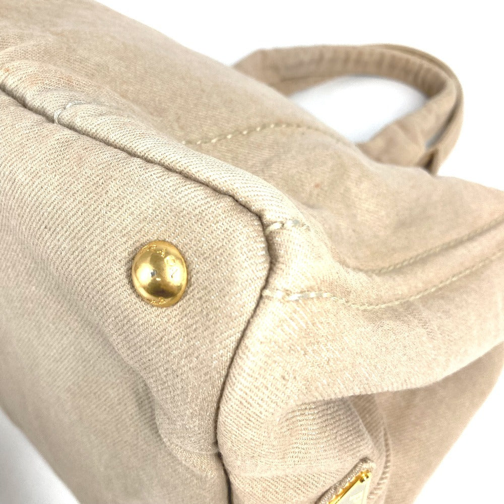 PRADA B1877B Canapa Bag Tote Bag Shoulder Bag Shoulder Handbag Canvas Unisex Beige