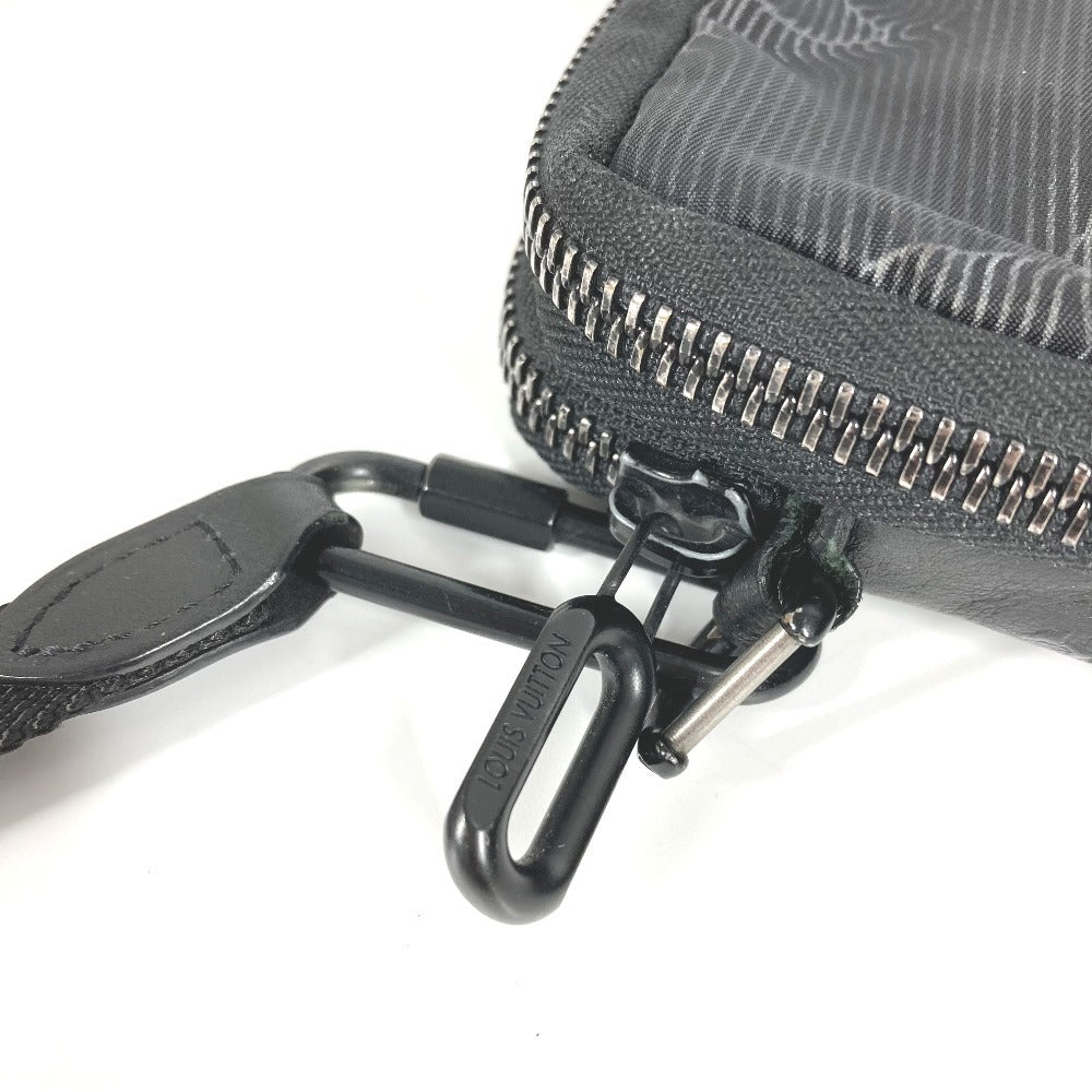 LOUIS VUITTON M80141 모노그램 3D 모노그램 더블 폰파우치 백 파우치 크로스바디 포셰트 숄더백 나일론 남여 블랙