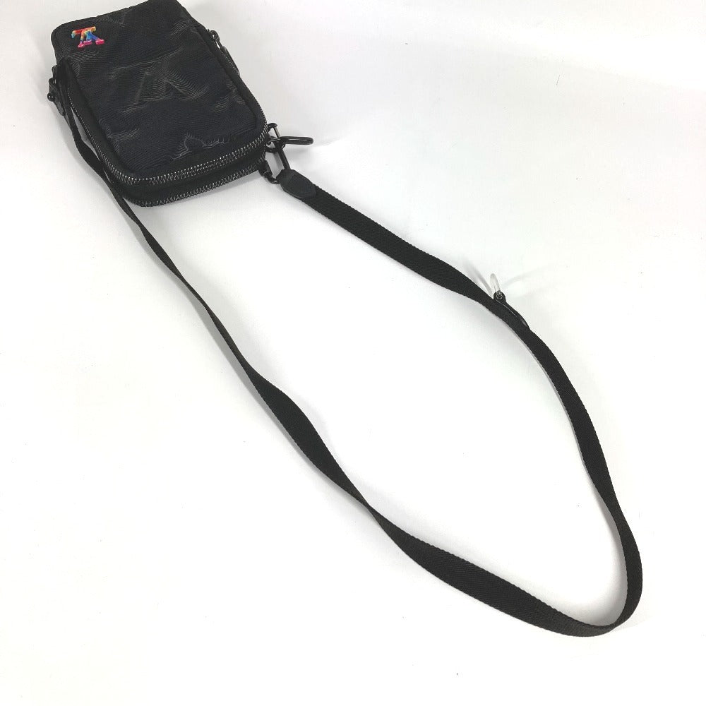 LOUIS VUITTON M80141 모노그램 3D 모노그램 더블 폰파우치 백 파우치 크로스바디 포셰트 숄더백 나일론 남여 블랙