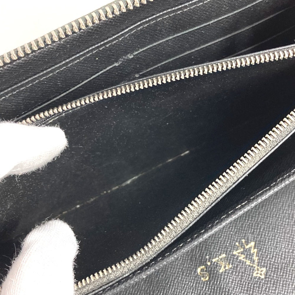 LOUIS VUITTON N60153 Damier Graphite LV Alps Patch Zippy Organizer NM Long Wallet Round Zipper Long Wallet Damier Graphite Canvas Unisex Black