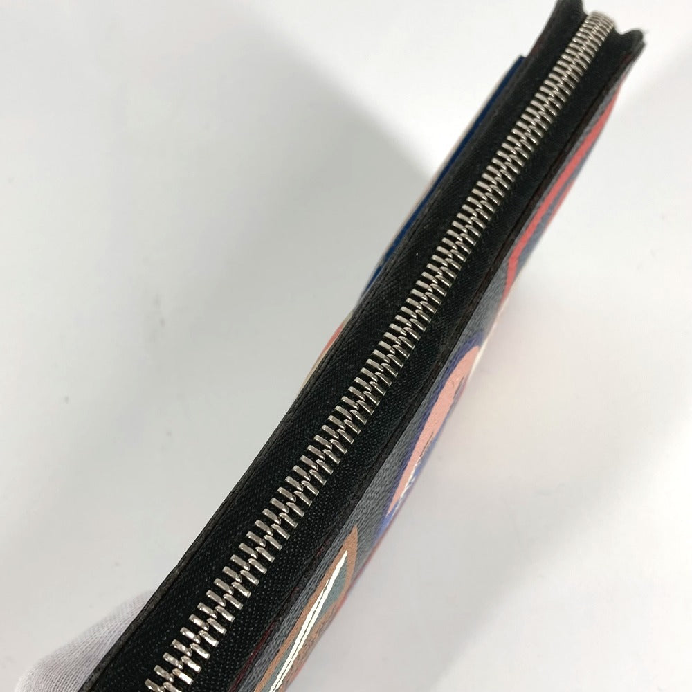 LOUIS VUITTON N60153 Damier Graphite LV Alps Patch Zippy Organizer NM Long Wallet Round Zipper Long Wallet Damier Graphite Canvas Unisex Black