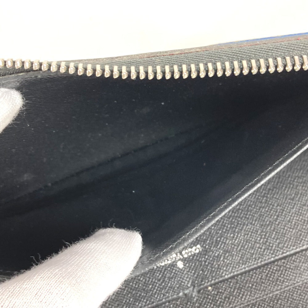 LOUIS VUITTON N60153 Damier Graphite LV Alps Patch Zippy Organizer NM Long Wallet Round Zipper Long Wallet Damier Graphite Canvas Unisex Black