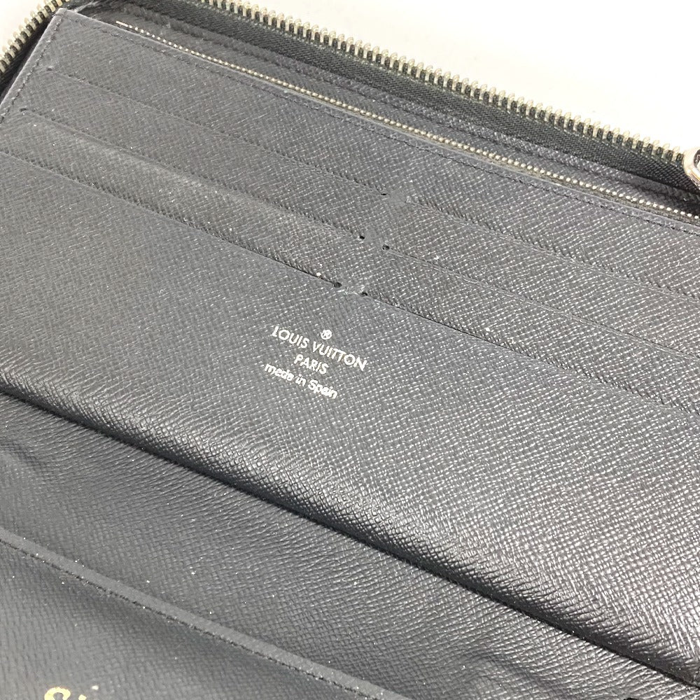 LOUIS VUITTON N60153 Damier Graphite LV Alps Patch Zippy Organizer NM Long Wallet Round Zipper Long Wallet Damier Graphite Canvas Unisex Black