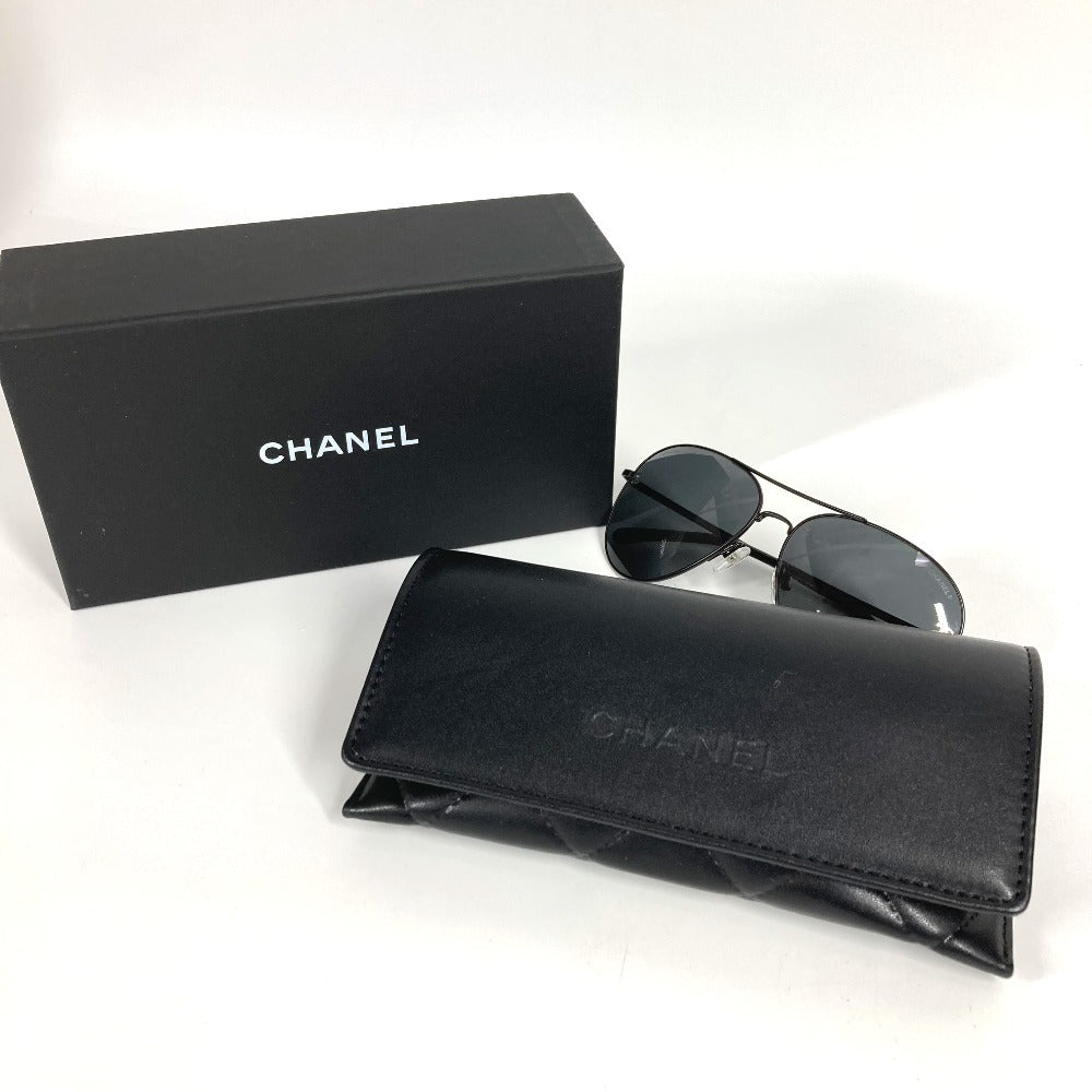 CHANEL 4189 T-Q Teardrop CC Coco Mark Logo Pilot Shape Glasses Eyewear Glasses Sunglasses Plastic Ladies Black