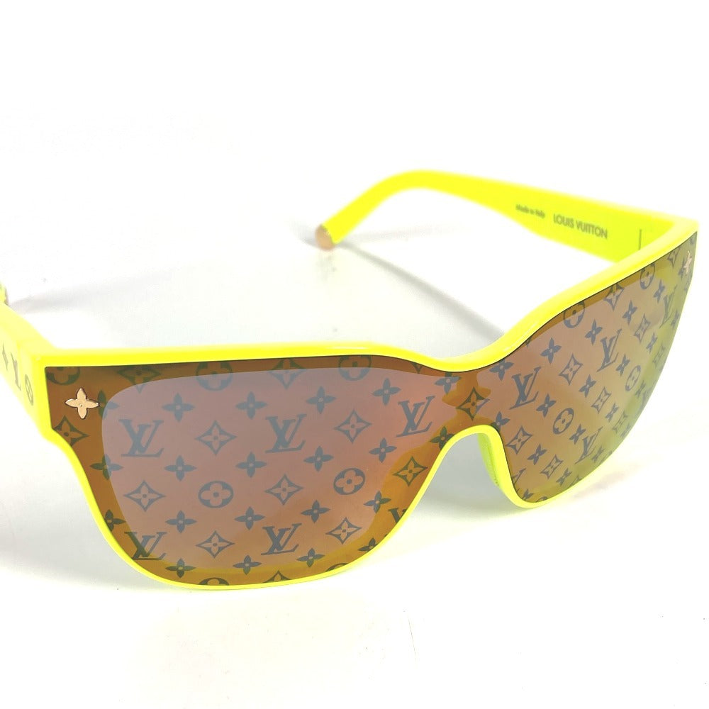 LOUIS VUITTON Z0238U Monogram LV Shadow Square Glasses Glasses Eyewear Glasses Sunglasses Plastic Unisex Yellow
