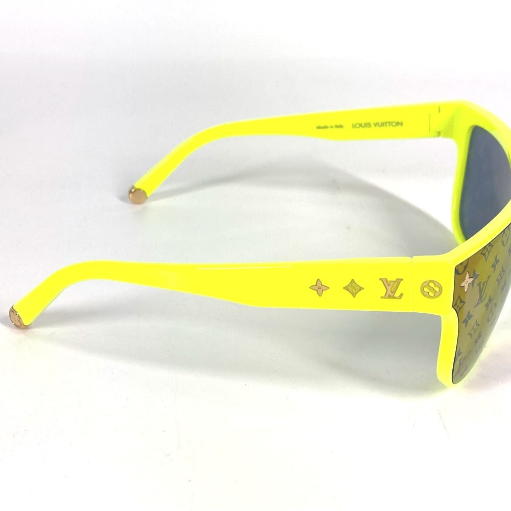 LOUIS VUITTON Z0238U Monogram LV Shadow Square Glasses Glasses Eyewear Glasses Sunglasses Plastic Unisex Yellow