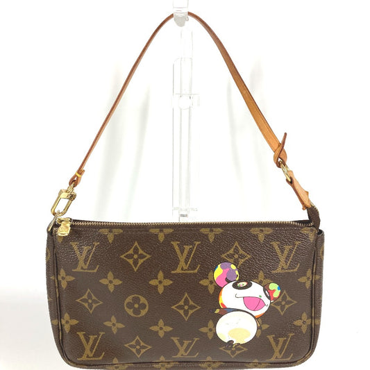 LOUIS VUITTON M51981 모노그램 팬더 무라카미 타카시 포셰트 액세서리 가방 액세서리 파우치 핸드백 숄더백 모노그램 캔버스 여성 브라운