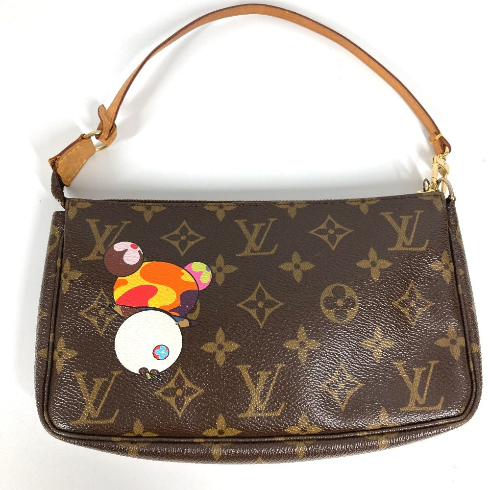 LOUIS VUITTON M51981 모노그램 팬더 무라카미 타카시 포셰트 액세서리 가방 액세서리 파우치 핸드백 숄더백 모노그램 캔버스 여성 브라운