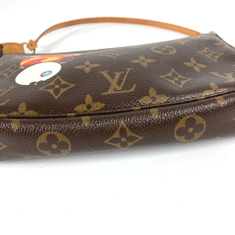 LOUIS VUITTON M51981 모노그램 팬더 무라카미 타카시 포셰트 액세서리 가방 액세서리 파우치 핸드백 숄더백 모노그램 캔버스 여성 브라운
