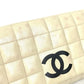 CHANEL CC Coco Mark Chocolate Bar Bicolor Crossbody Bag Flap Pochette Shoulder Bag Leather Women's White